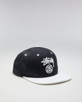 Stussy Black / White Snapback Hat - Adjustable