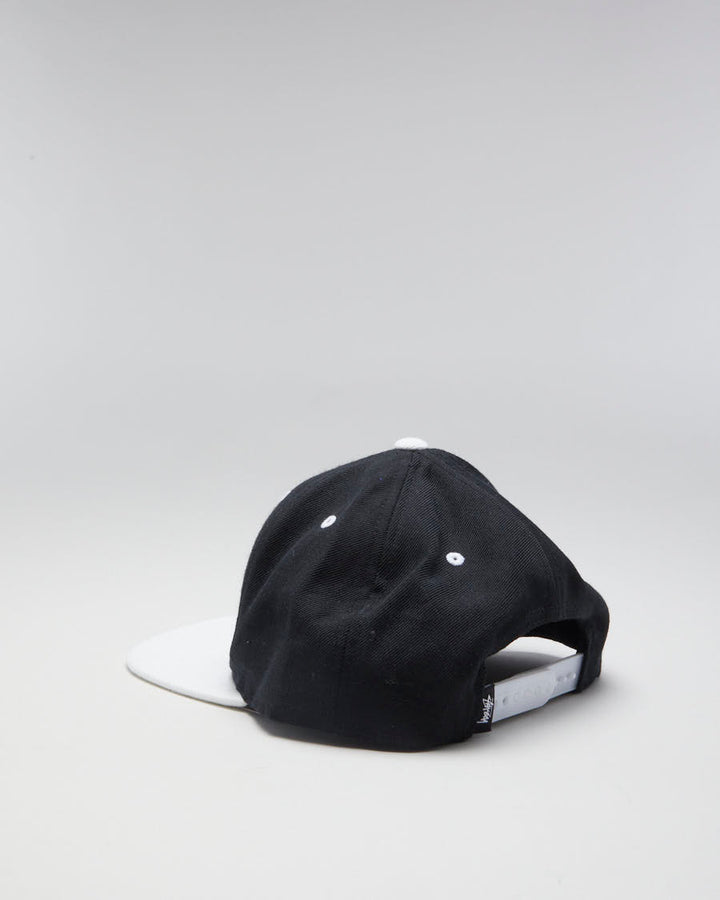 Stussy Black / White Snapback Hat - Adjustable