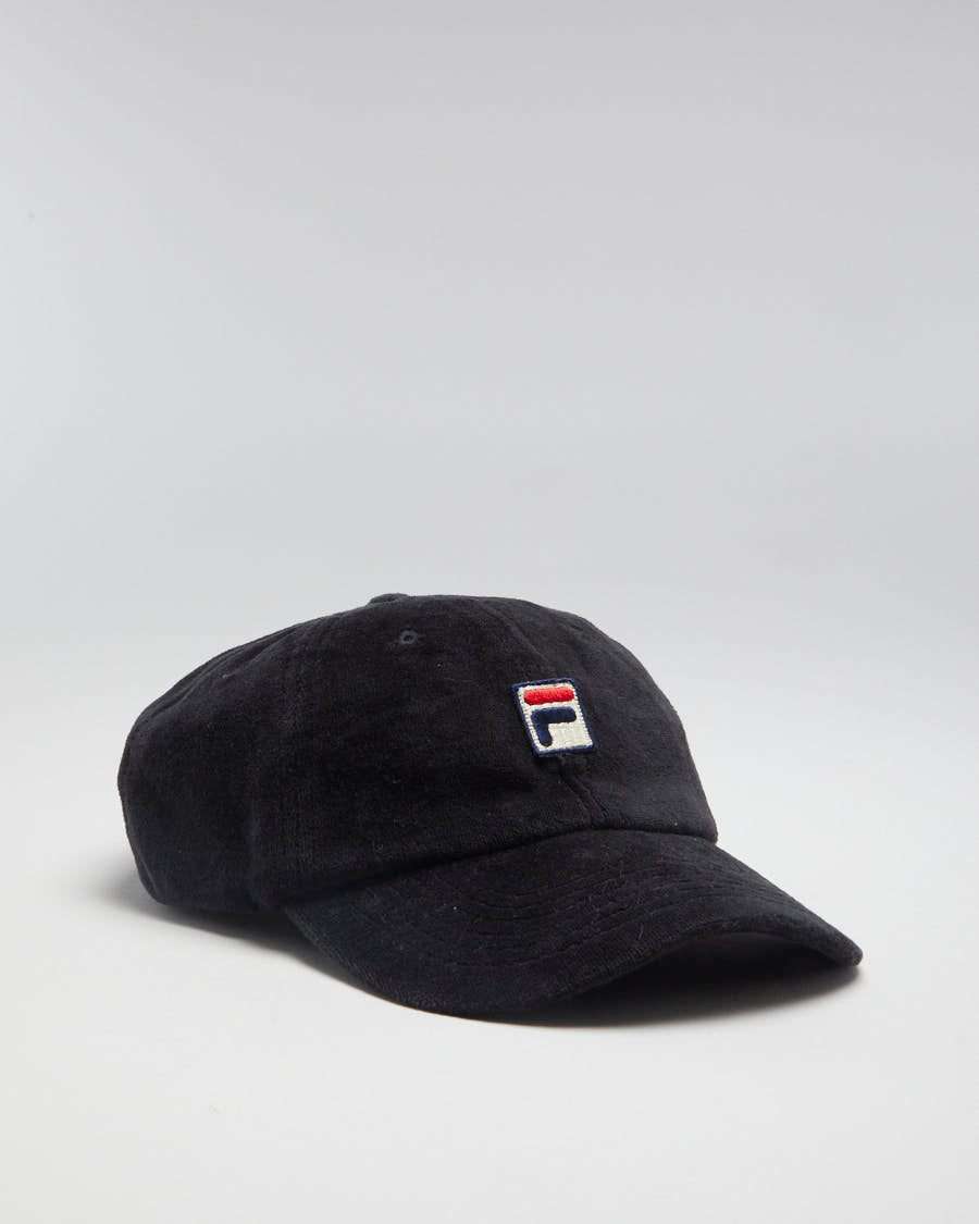 Fila Black Velour Cap - Adjustable