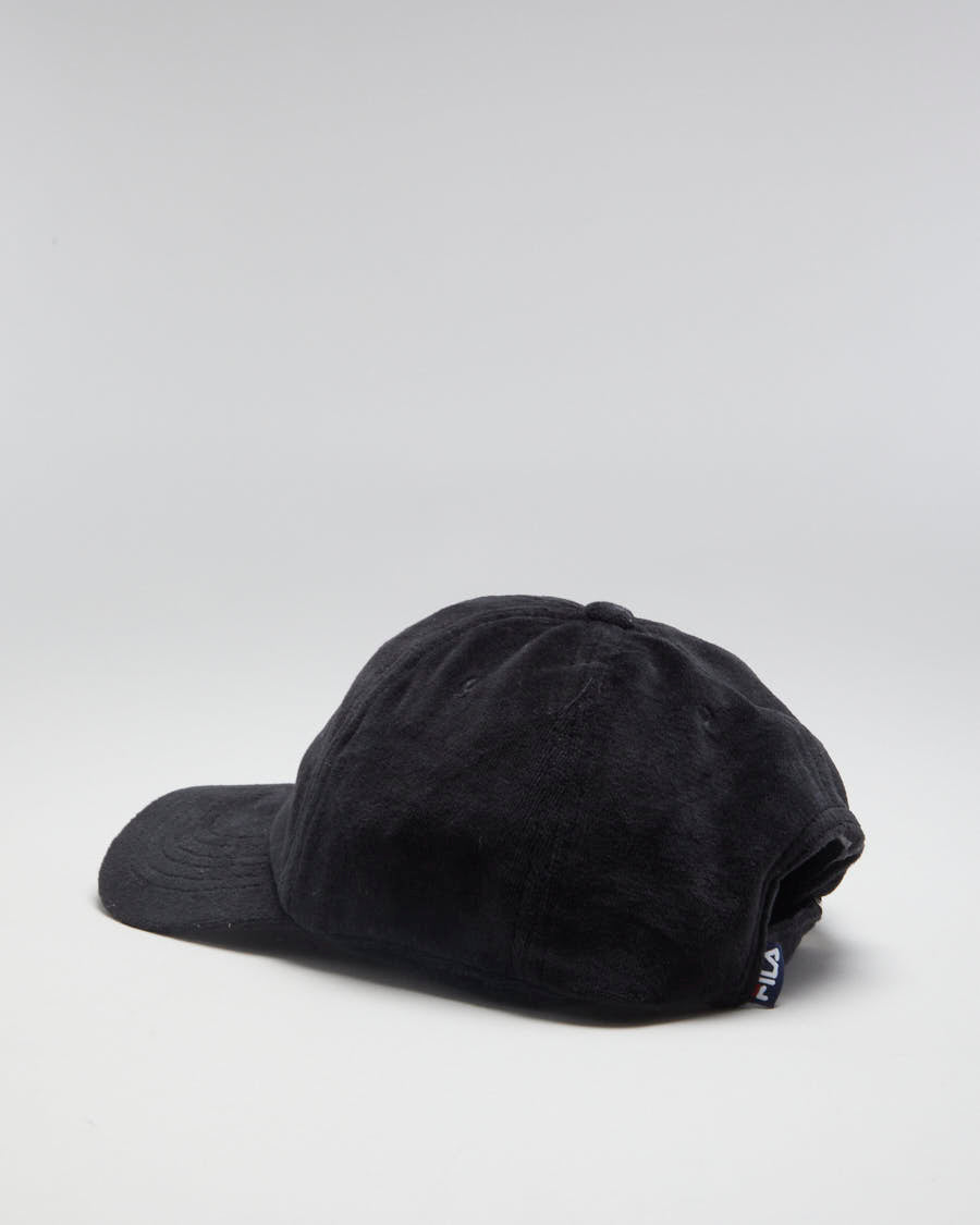 Fila Black Velour Cap - Adjustable