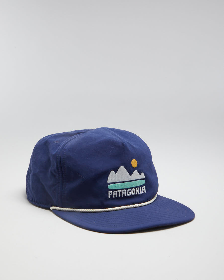 Patagonia Blue Embroidered 5 Panel Cap - Adjustable