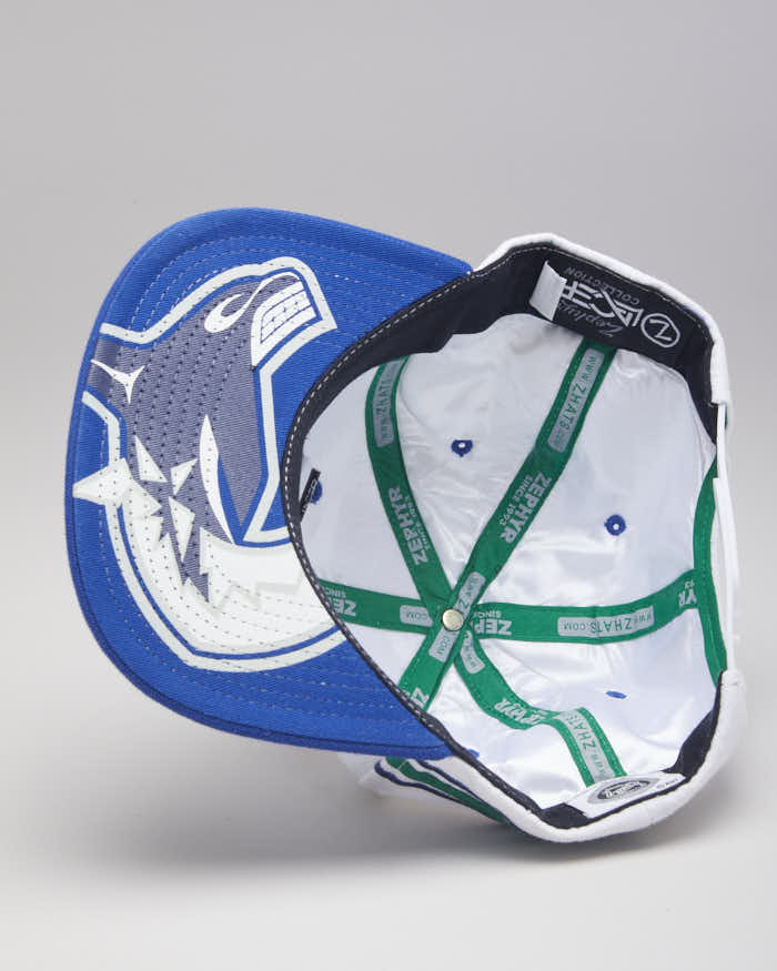NHL Vancouver Canucks Lacer White And Blue Snapback Hat - Adjustable