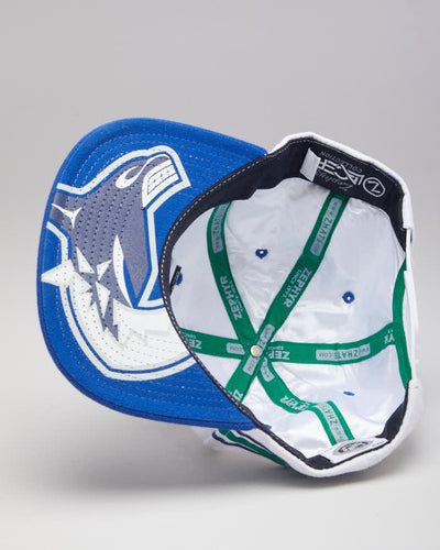 NHL Vancouver Canucks Lacer White And Blue Snapback Hat - Adjustable