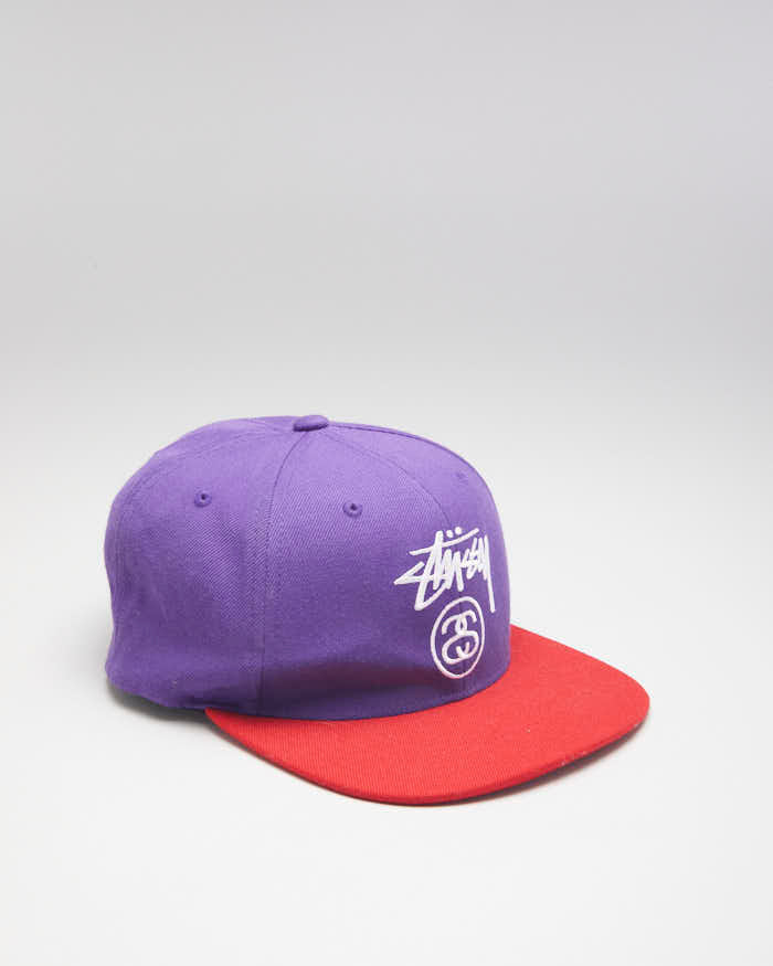 Starter The Natural Stussy Purple &amp; Red Snapback