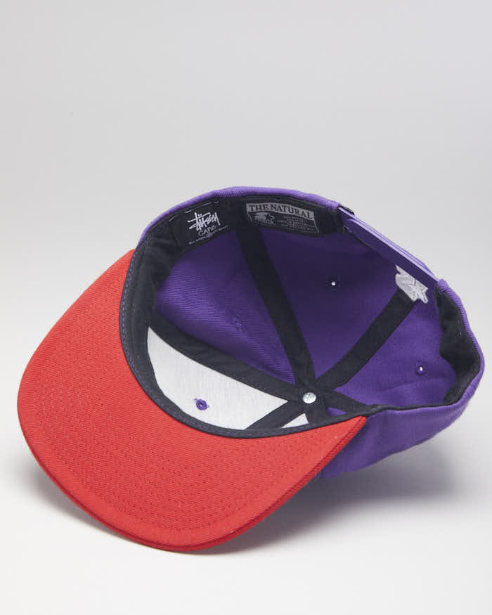 Starter The Natural Stussy Purple &amp; Red Snapback