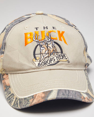 Y2k 00s 'The Buck Drops Here' Real Tree Baseball Cap