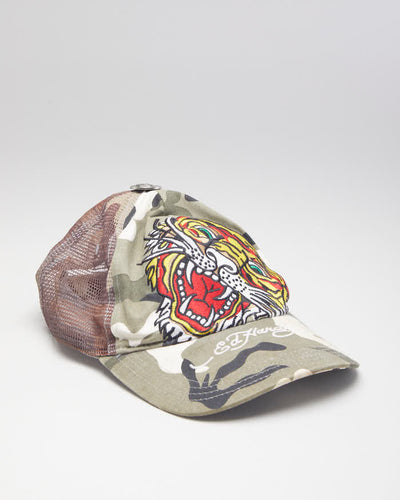 Y2k 00s Ed Hardy Camouflage Trucker Hat