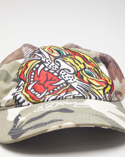 Y2k 00s Ed Hardy Camouflage Trucker Hat