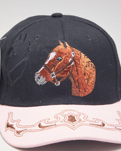 Deadstock Country Leather Horse Baseball Cap