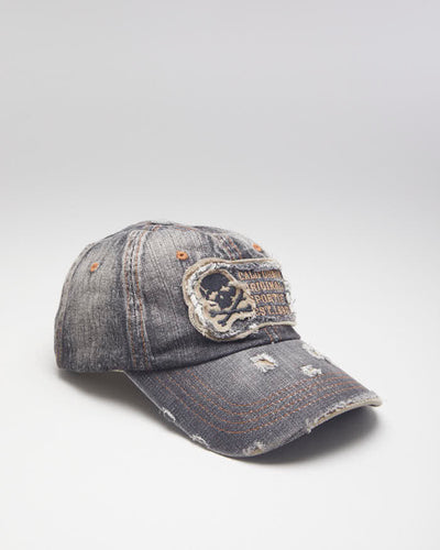 Y2k 00s Distressed Denim Baseball Cap