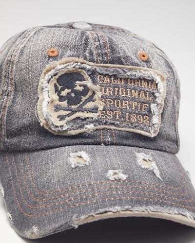 Y2k 00s Distressed Denim Baseball Cap