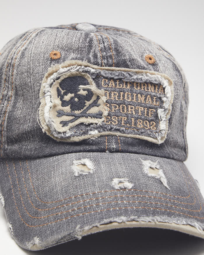 Y2k 00s Distressed Denim Baseball Cap