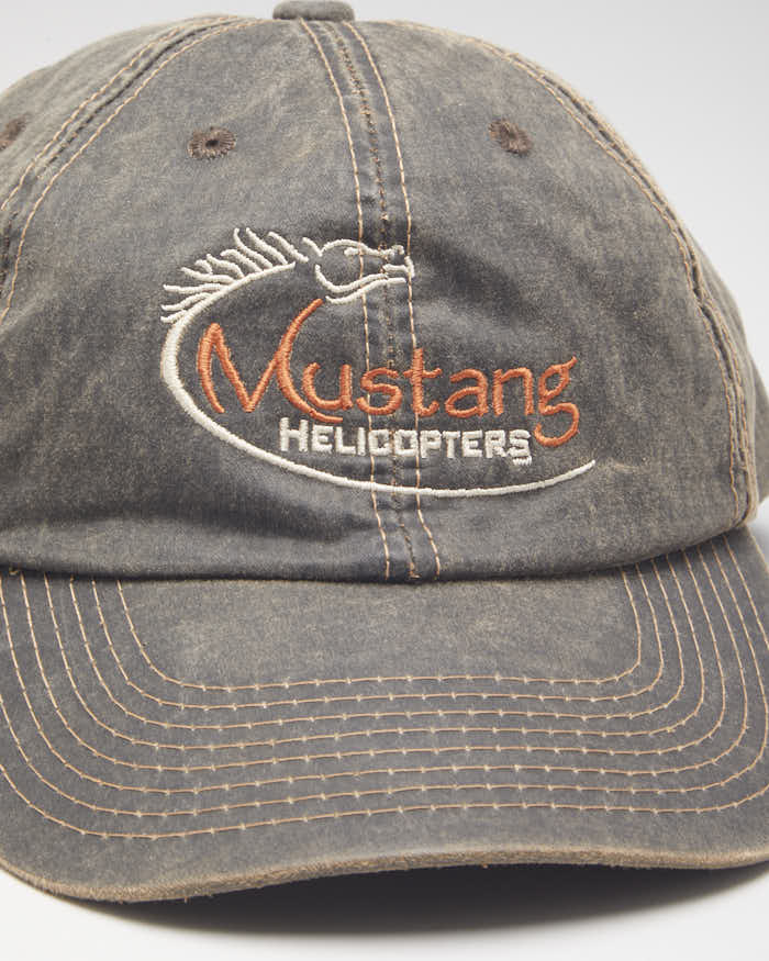 Vintage Mustang Helicopters Coated Baseball Cap