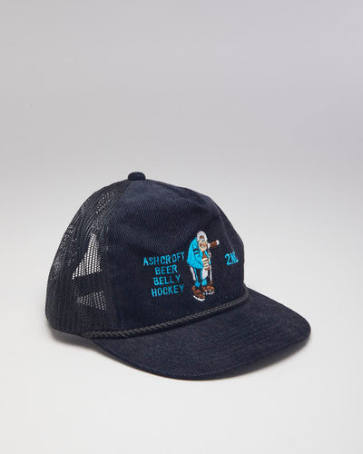 Black Corduroy Trucker Hat