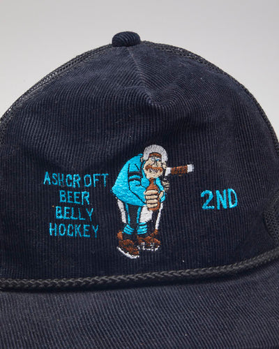 Black Corduroy Trucker Hat