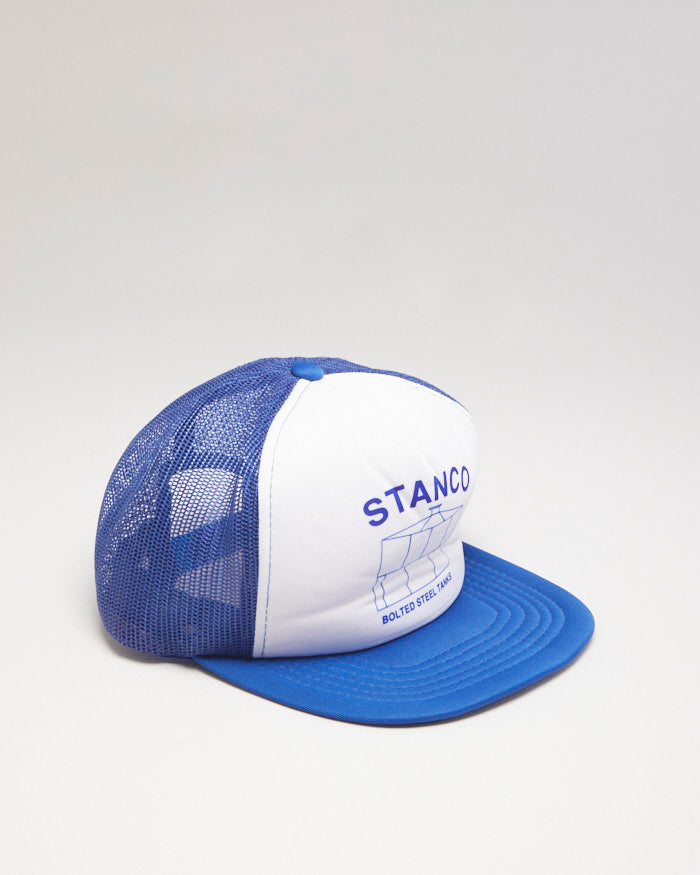 Y2k 00s Stanco Blue & white Trucker Cap