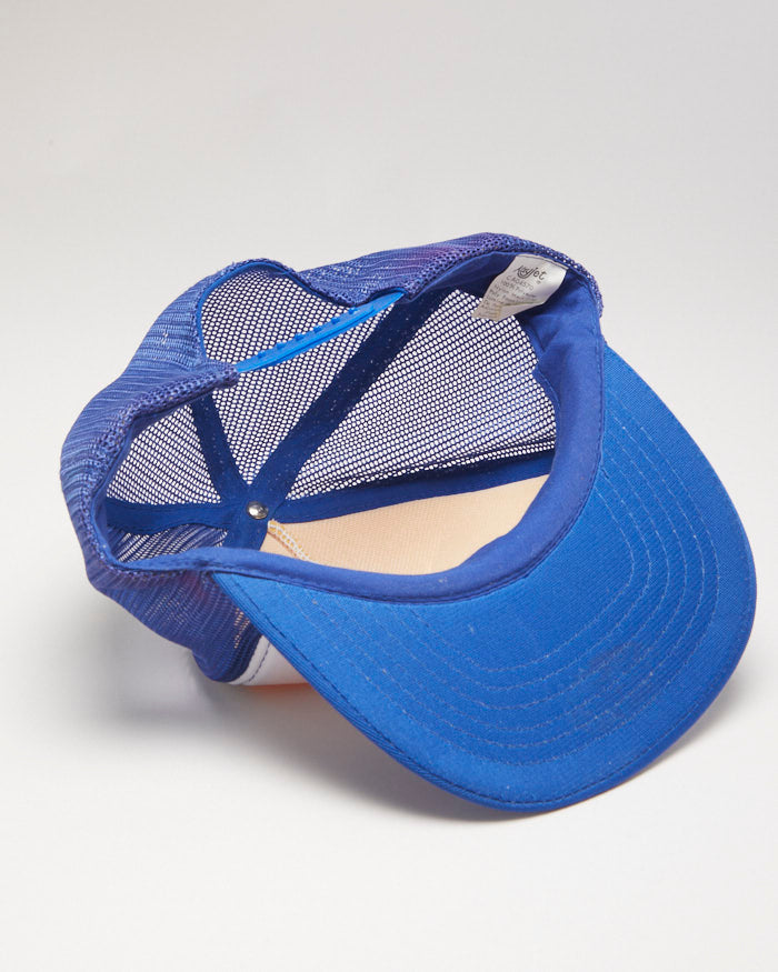 Y2k 00s Stanco Blue &amp; white Trucker Cap