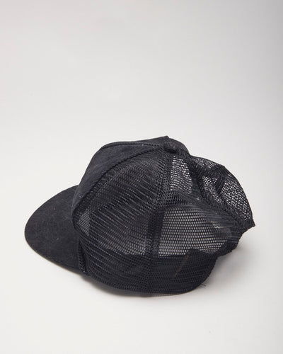 Y2k 00s Casco Terminals Black Corduroy Trucker Cap