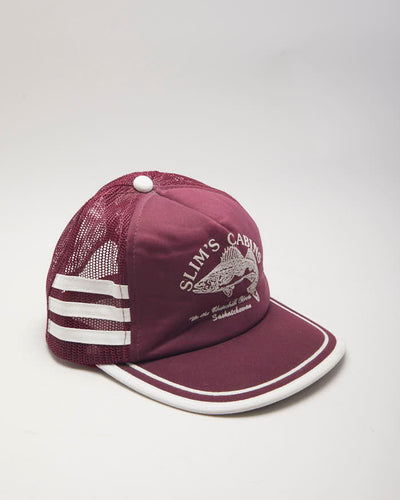 Vintage 80's Slim's Cabins Fish Trucker Cap - OS