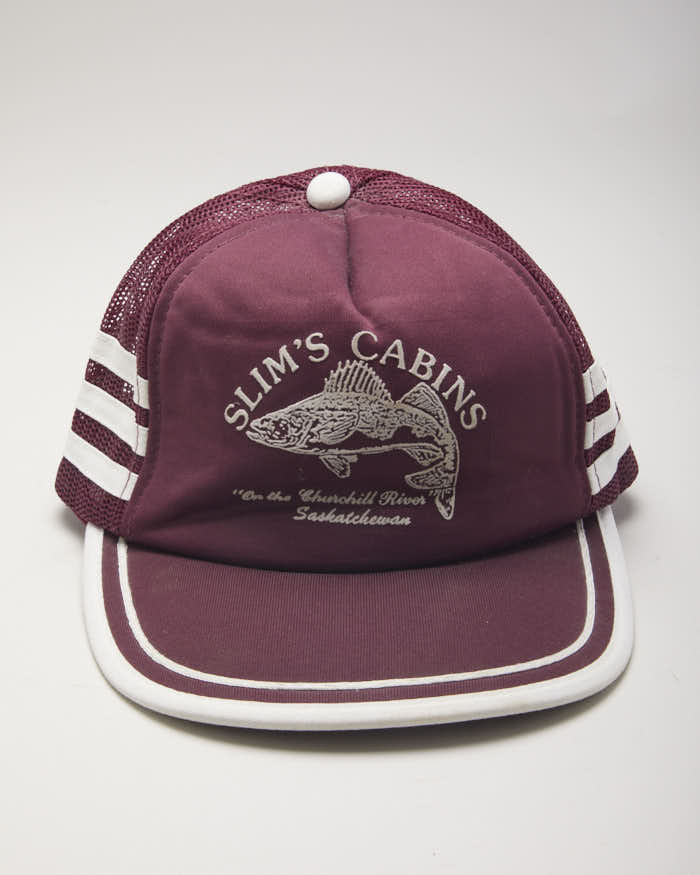 Vintage 80's Slim's Cabins Fish Trucker Cap - OS