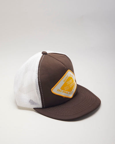 Vintage 90's Patch Brown Trucker Cap - OS