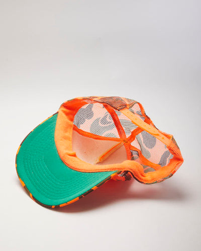 Vintage 90's Orange Camo Otto Trucker Cap - OS