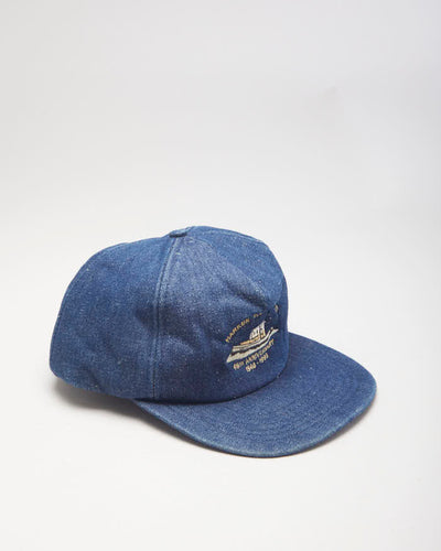 Vintage 80's Embroidered Denim Snapback Cap - OS