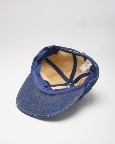 Vintage 80's Embroidered Denim Snapback Cap - OS