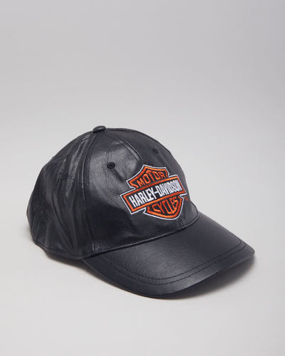 Vintage 90's Leather Harley Davidson Cap - OS