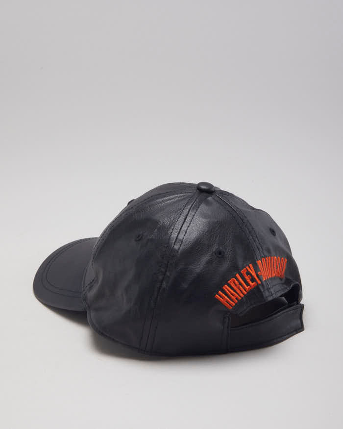 Vintage 90's Leather Harley Davidson Cap - OS