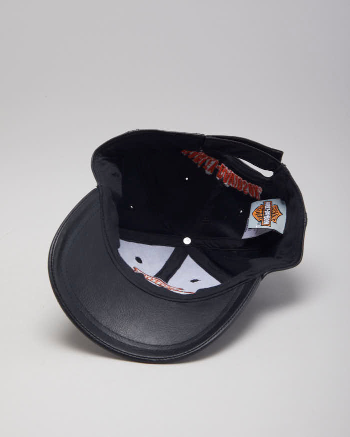 Vintage 90's Leather Harley Davidson Cap - OS