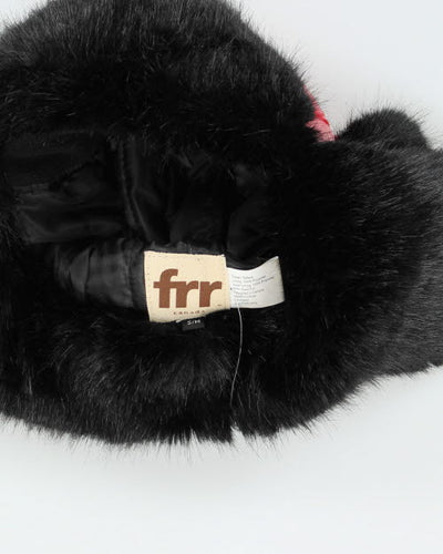 Red Faux Fur Trapper Hat