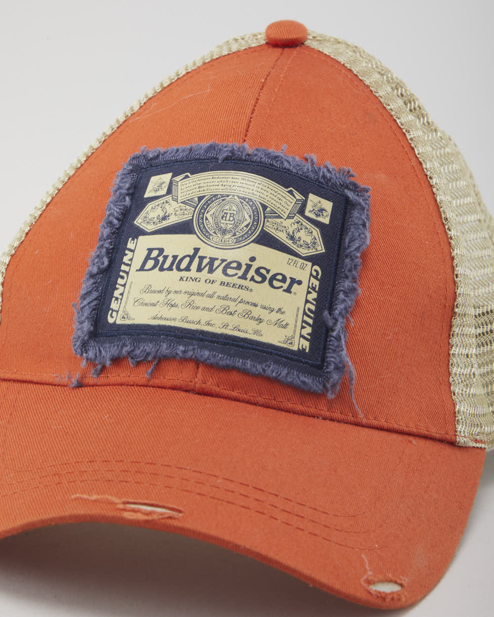 Vintage 2000's Budweiser Pre-Distressed Trucker Cap - OS