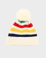Vintage Hudson Bay Striped Bobble Beanie - OS