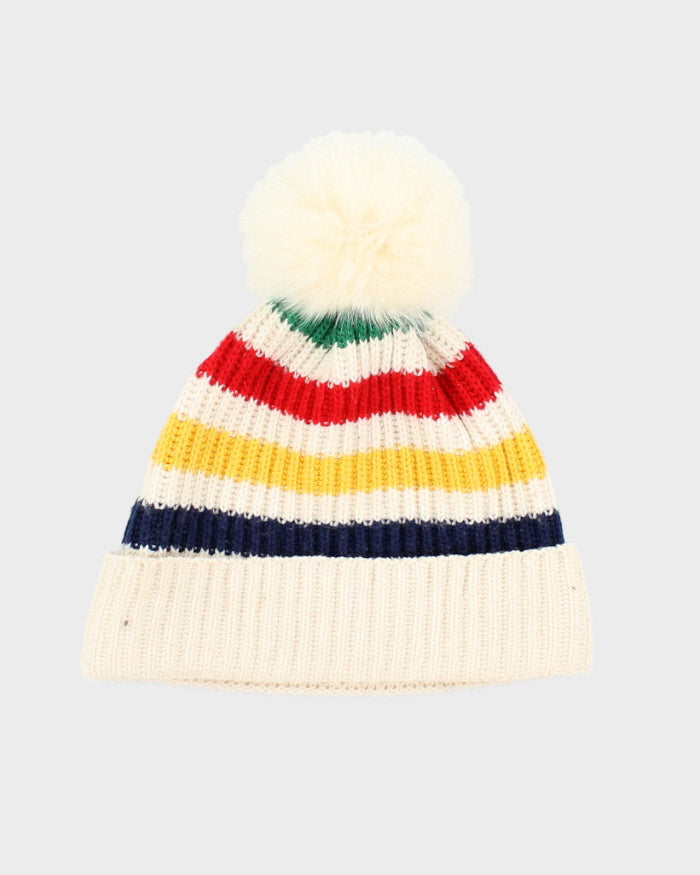 Vintage Hudson Bay Striped Bobble Beanie - OS
