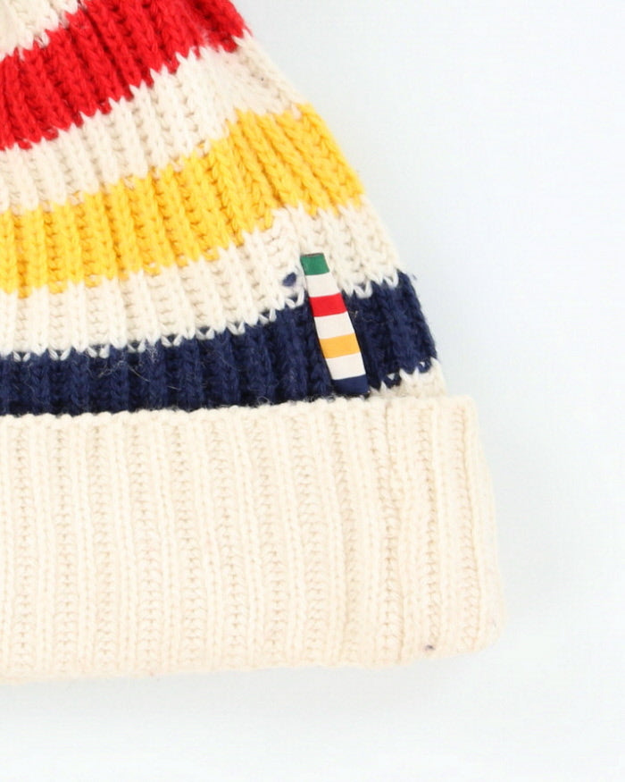 Vintage Hudson Bay Striped Bobble Beanie - OS