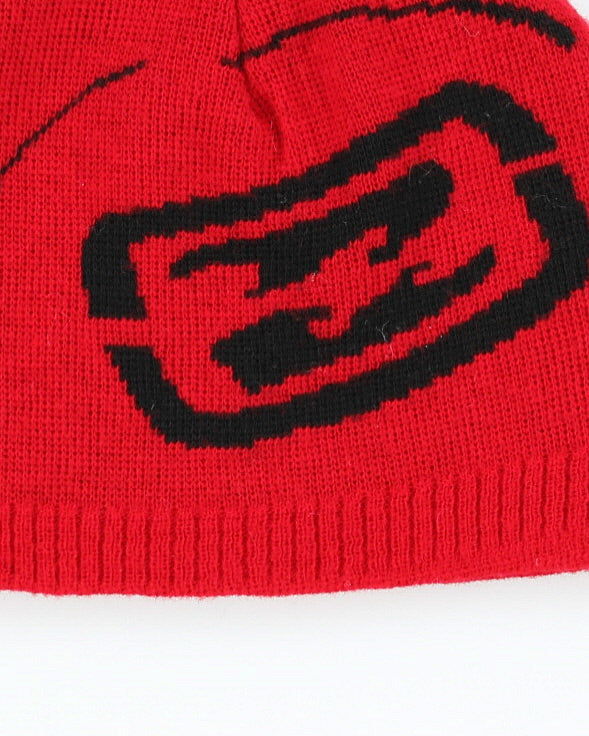 Vintage Y2K Bilabong Patterned Skull Toque Beanie - OS