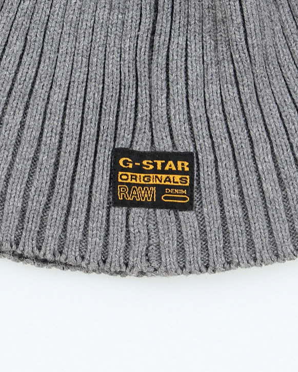 Vintage Y2K G-Star Raw Embroidered Toque Skull Beanie - OS