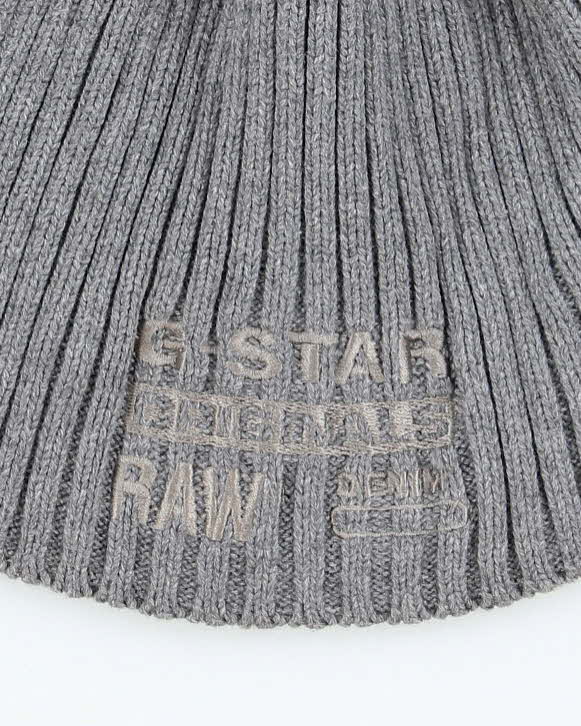 Vintage Y2K G-Star Raw Embroidered Toque Skull Beanie - OS