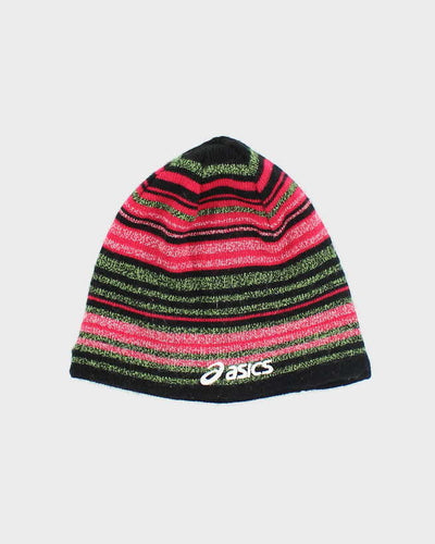 Vintage Y2K Asics Striped Skull Toque Beanie - OS