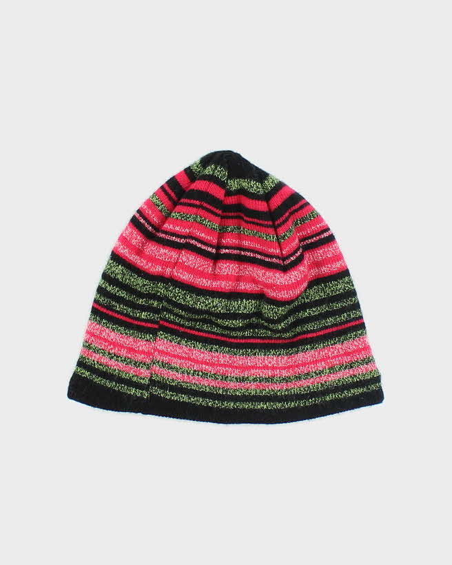 Vintage Y2K Asics Striped Skull Toque Beanie - OS