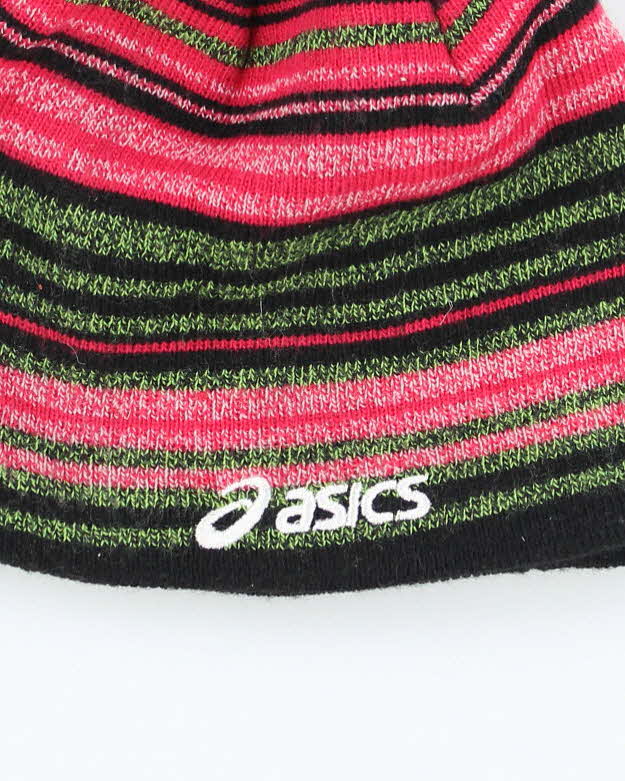 Vintage Y2K Asics Striped Skull Toque Beanie - OS