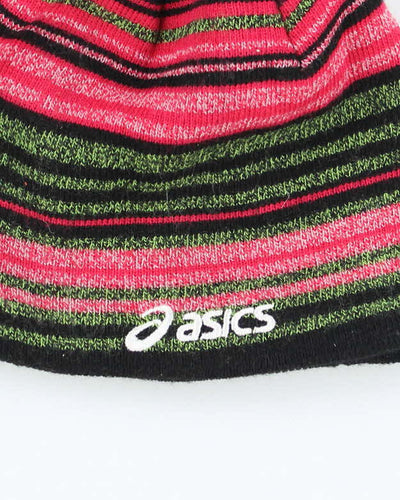 Vintage Y2K Asics Striped Skull Toque Beanie - OS