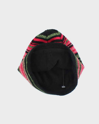 Vintage Y2K Asics Striped Skull Toque Beanie - OS