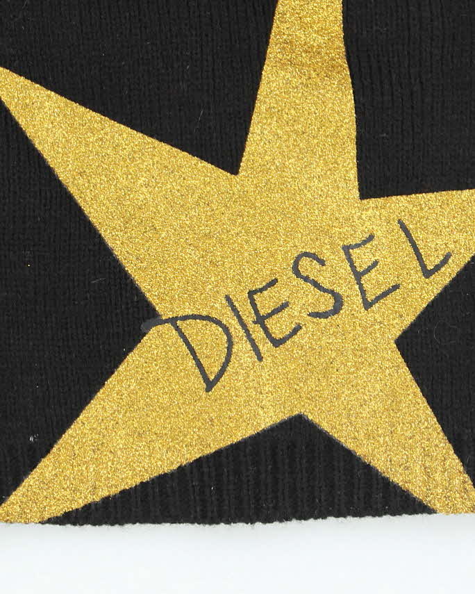 Vintage Y2K Diesel Big Star Skull Toque Beanie - OS