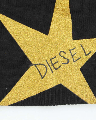 Vintage Y2K Diesel Big Star Skull Toque Beanie - OS