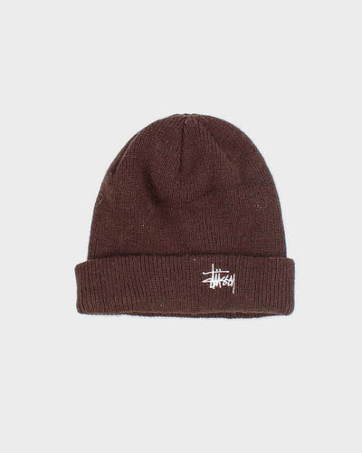 Vintage Y2K Stussy Ribbed Roll Beanie - OS