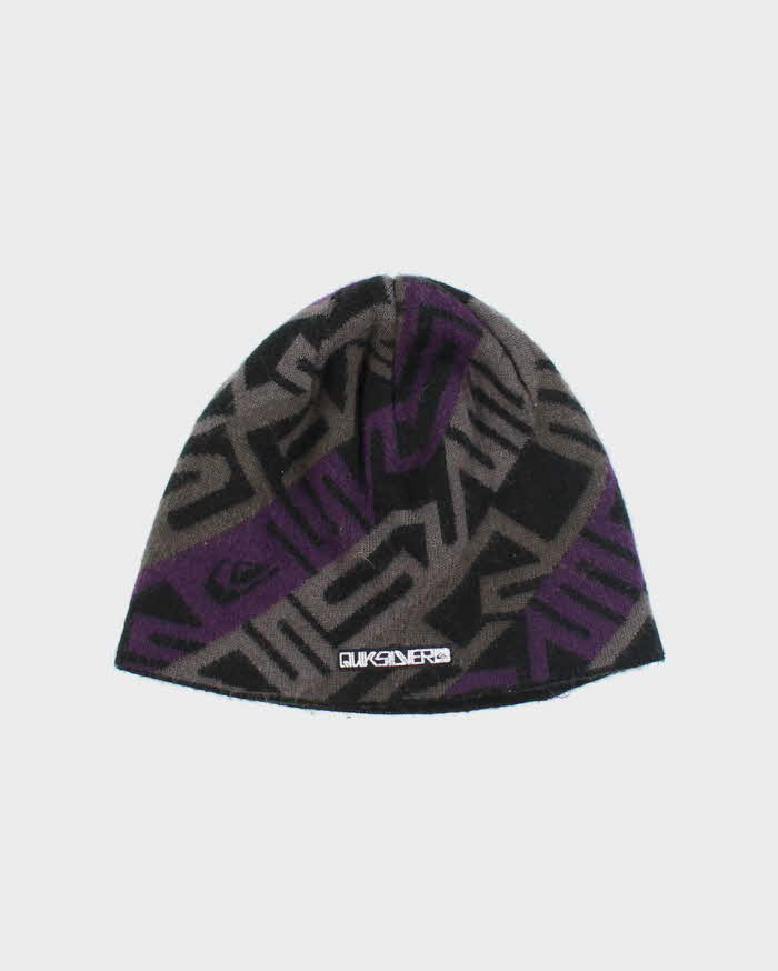 Vintage Y2K Quiksilver Patterned Toque Beanie - OS