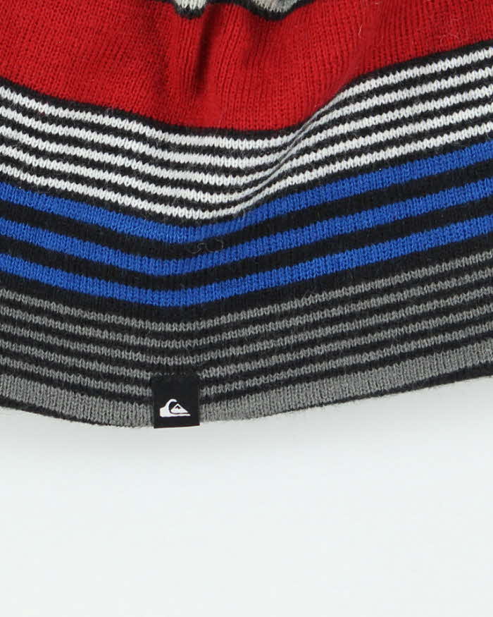 Vintage Y2K Quiksilver Striped Toque Beanie - S