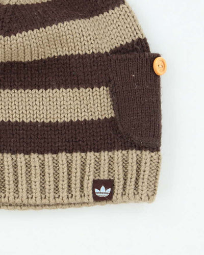 Vintage Y2K Adidas Striped Toque Beanie - OS